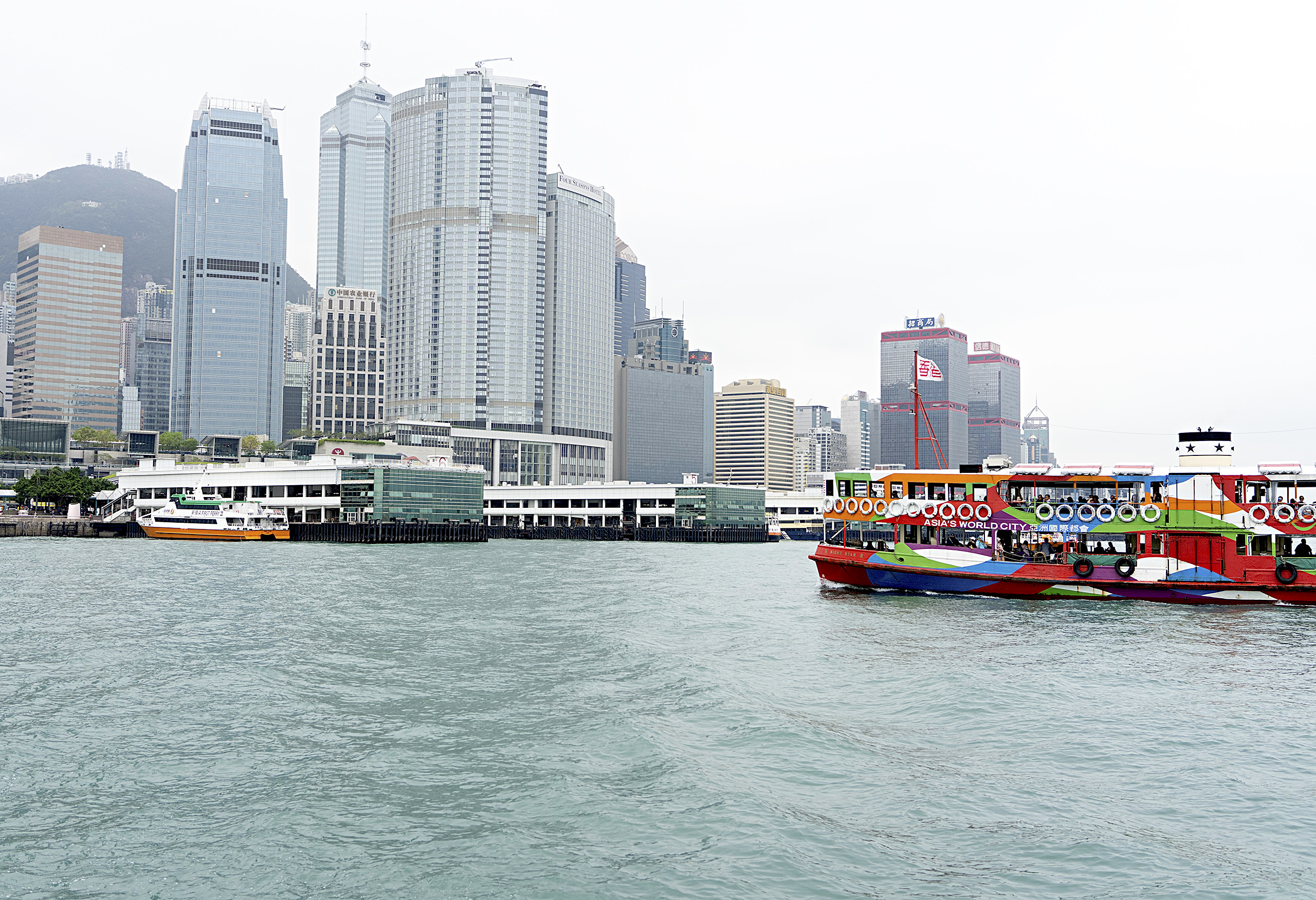 HK, Skyline, boat